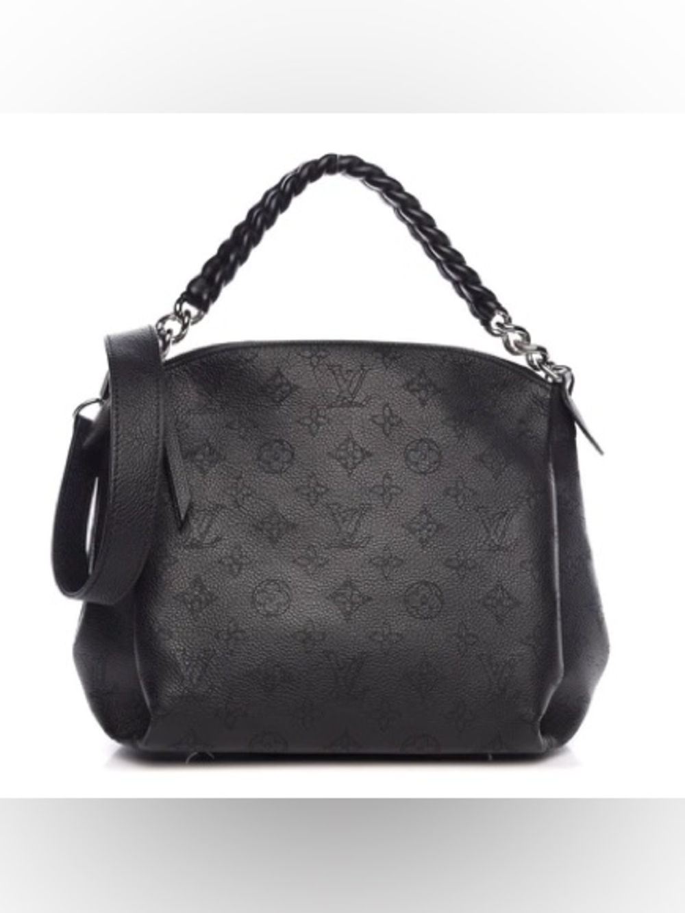 LOUIS VUITTON MONOGRAM MAHINA BABYLONE CHAIN BB in black